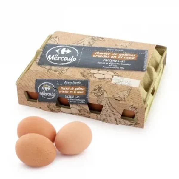 Huevos Frescos Carrefour El Mercado 12 ud. - 12 ud - Imagen del producto en Findit