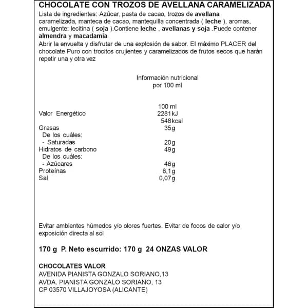 Chocolate Puro Crocanti 170 GR - 0.17 kg - Imagen del producto en Findit