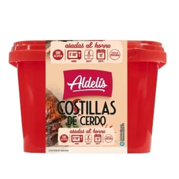 Costillas de cerdo asadas sabor barbacoa Aldelis 500 g - 0.5 kg - Imagen del producto en Findit