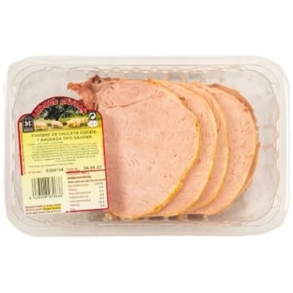 Fiambre de chuleta de cerdo cocida y ahumada tipo Sajonia Caysan 400 g aprox - 0.4 kg - Imagen del producto en Findit