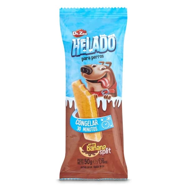 Helado para perros sabor banana split Dr. Zoo bolsa 50 g - 0.05 ud - Imagen del producto en Findit