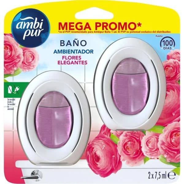 Ambientador flores elegantes para baño AMBIPUR, pack 2 uds - 2 ud - Imagen del producto en Findit