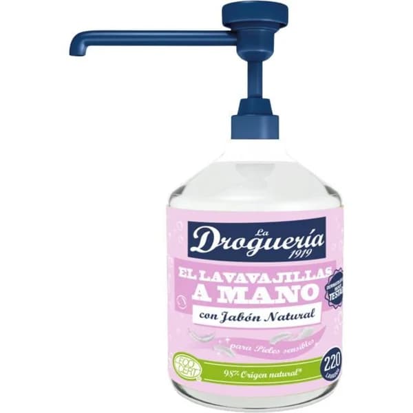 Lavavajillas eco jabón natural LA DROGUERIA, dosificador 500 ml - 0.5 l - Imagen del producto en Findit
