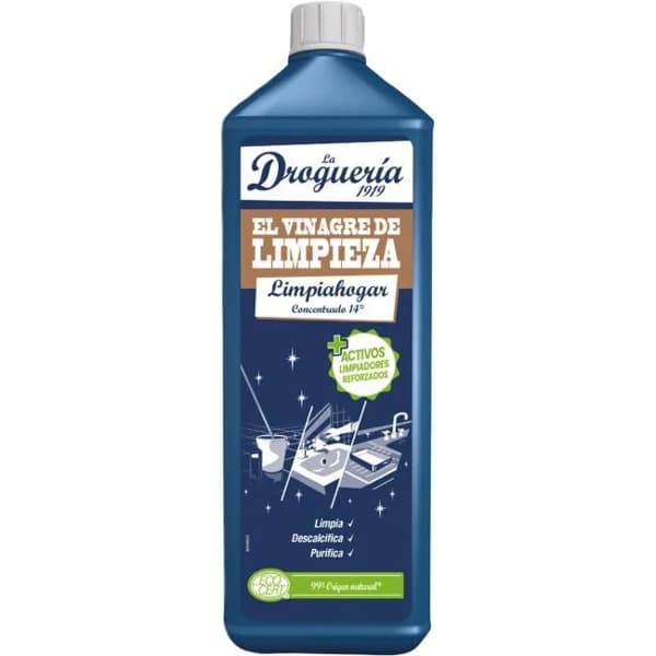 Vinagre para limpieza hogar LA DROGUERIA, botella 1 litro - 1 l - Imagen del producto en Findit