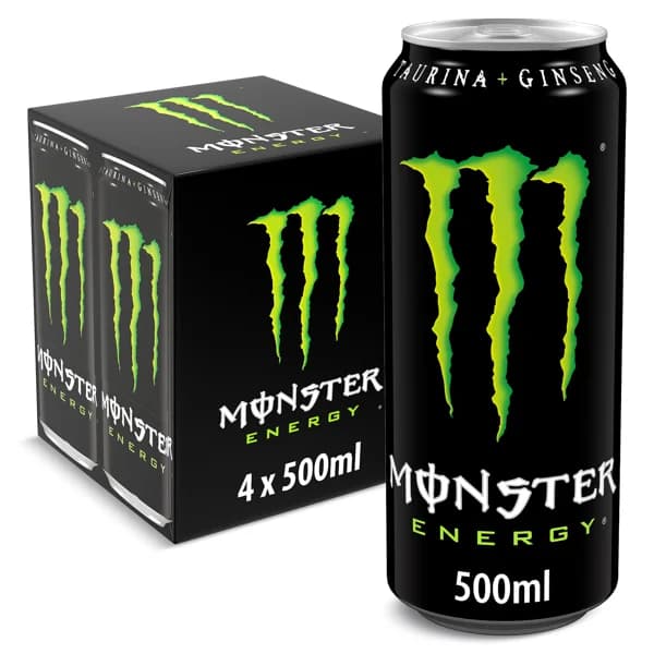 Bebida energética green Monster Energy lata 4 x 500 ml - 2 l - Imagen del producto en Findit