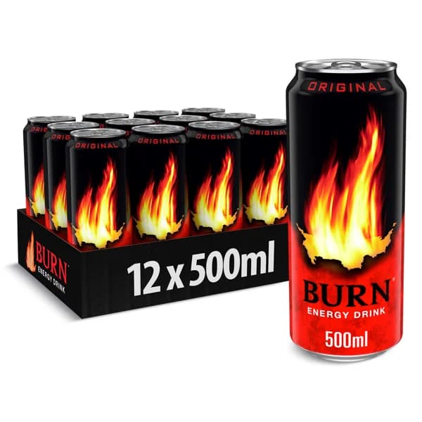 Bebida energética original Burn pack 12 x 500 ml - 6 l - Imagen del producto en Findit
