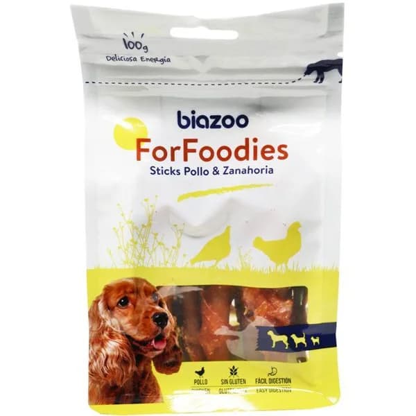 Sticks de pollo para perro BIOZOO, bolsa 100 g - 0.1 kg - Imagen del producto en Findit