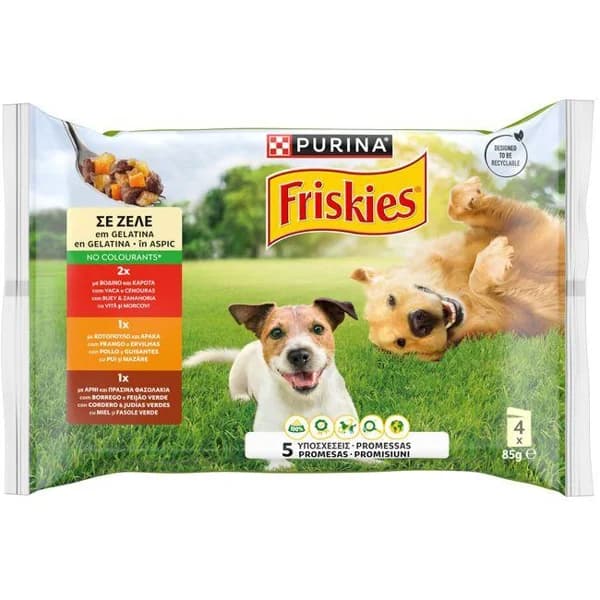 Alimento humedo perro sobres bocaditos gelatina FRISKIES, 340 g - 0.34 kg - Imagen del producto en Findit
