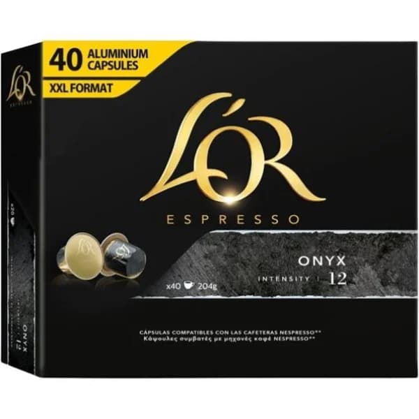 Café Onyx compatible Nespresso L'OR, caja 40 uds - 40 ud - Imagen del producto en Findit