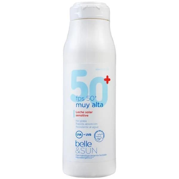 Loción solar FPS50+ pieles sensibles BELLE, bote 250 ml - 1 ud - Imagen del producto en Findit