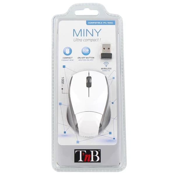 Ratón óptico inalámbrico blanco Miny TNB - 1 ud - Imagen del producto en Findit