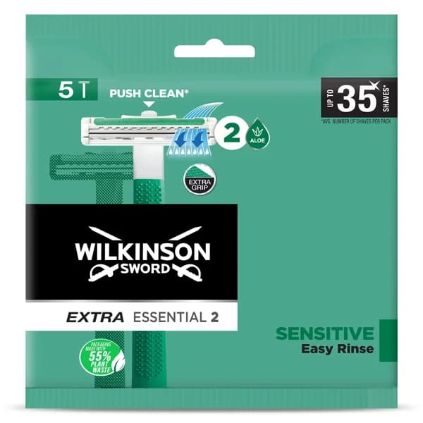 Maquinilla desechable extra 2 sensitive Wilkinson bolsa 5 unidades - 1 ud - Imagen del producto en Findit