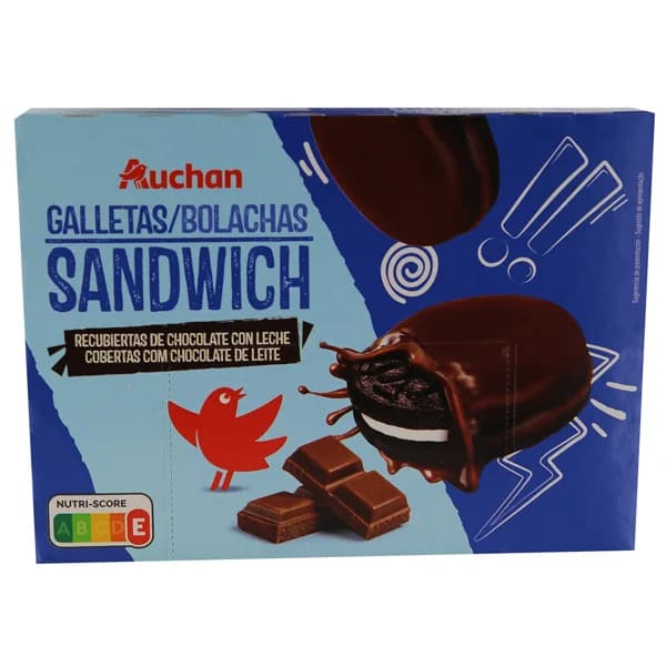 PRODUCTO ALCAMPO Galletas rellenas de chocolate 252 g. - 0.25 kg - Imagen del producto en Findit