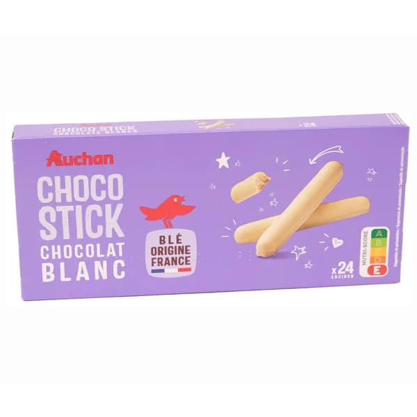 PRODUCTO ALCAMPO Galletas con forma de palitos cubiertas de chocolate blanco 150 g. - 0.15 kg - Imagen del producto en Findit