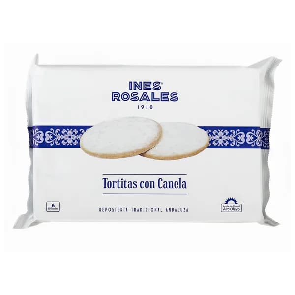 INÉS ROSALES Tortitas nevadas con canela 6 uds. 180 g. - 0.18 kg - Imagen del producto en Findit