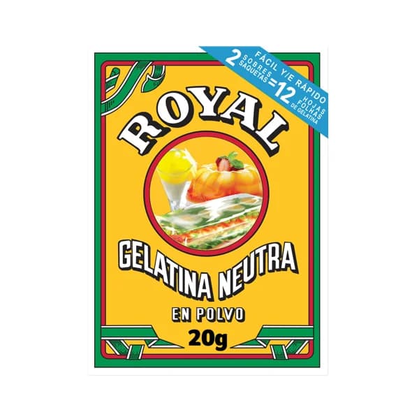 ROYAL Gelatina en polvo neutra ROYAL 20 g. - 1 ud - Imagen del producto en Findit