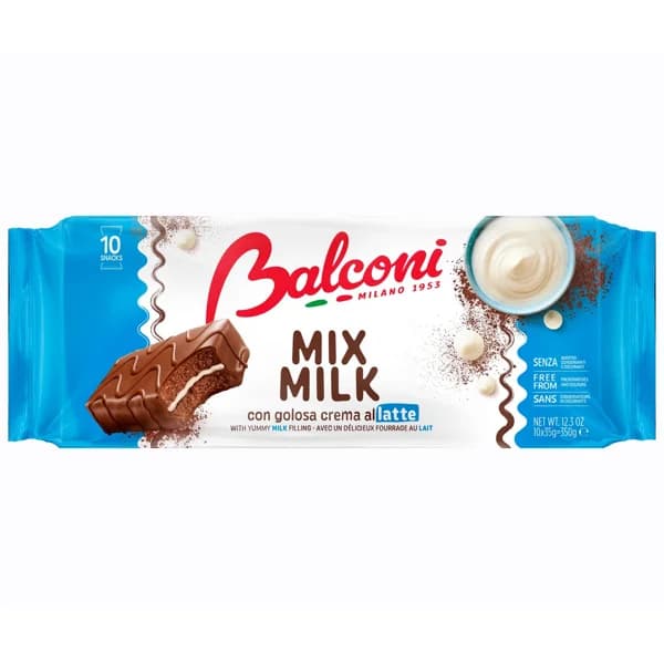 BALCONI Pastel de chocolate relleno de leche 350 gr, - 0.35 kg - Imagen del producto en Findit
