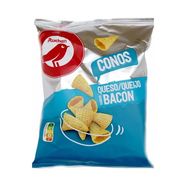 PRODUCTO ALCAMPO Conos de maíz con sabor bacon y queso PRODUCTO ALCAMPO 80 g. - 0.08 kg - Imagen del producto en Findit