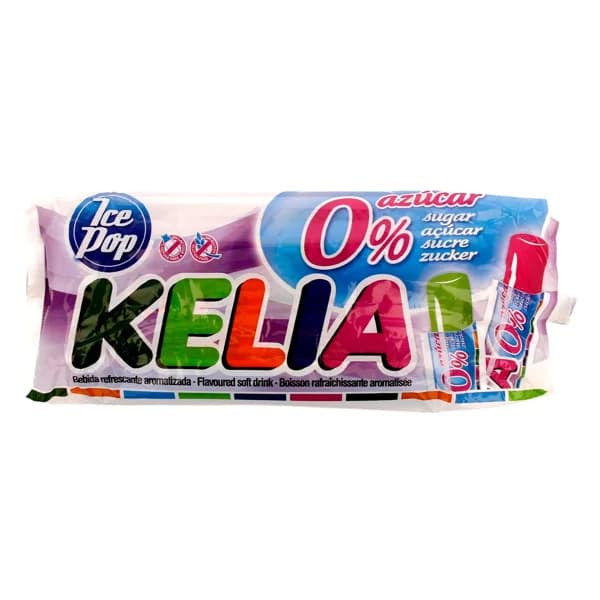 KELIA Bebidas refrescantes aromatizadas sin azúcar (golosinas para congelar con zumo de fruta) KELIA 12 unidades de 45 mililitros - 0.54 l - Imagen del producto en Findit
