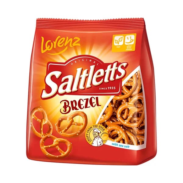 LORENZ Original saltletts Brezel (galleta salada en forma de lazo) con sal marina 150 g. - 0.15 kg - Imagen del producto en Findit