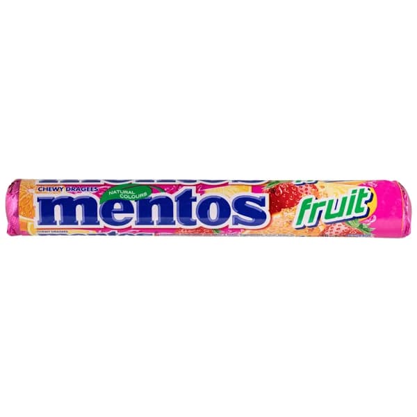MENTOS Roll de caramelos masticables con zumo de frutas MENTOS 38 g. - 1 ud - Imagen del producto en Findit