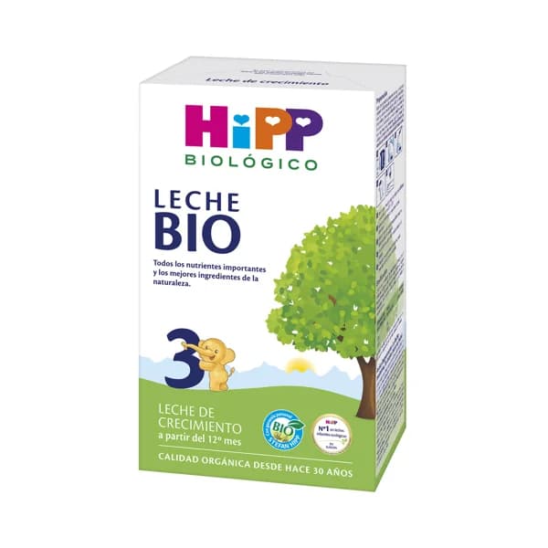 HIPP Biológico Leche (3) de crecimiento ecológica con Omega-3 (ALA) y calcio, a partir de 12 meses 500 g. - 0.5 kg - Imagen del producto en Findit