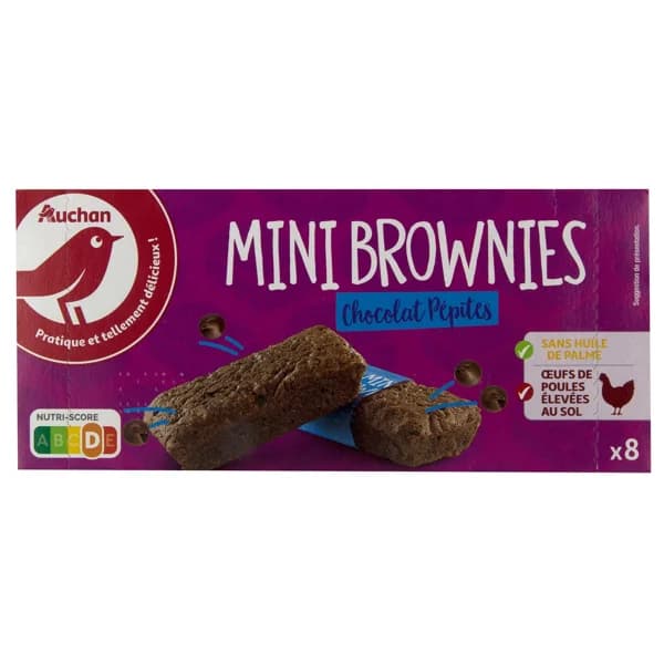 PRODUCTO ALCAMPO Brownies Individuales con pepitas de chocolate 8 uds. 240 g. - 0.24 kg - Imagen del producto en Findit