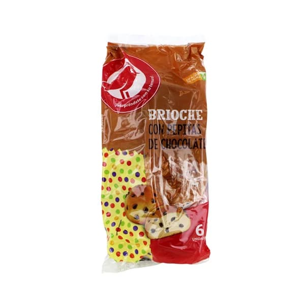 PRODUCTO ALCAMPO Brioche con pepitas de chocolate 6 uds. 240 g. - 0.24 kg - Imagen del producto en Findit