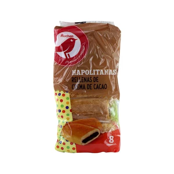 PRODUCTO ALCAMPO Napolitanas con crema de cacao 8 uds. 320 g. - 0.32 kg - Imagen del producto en Findit