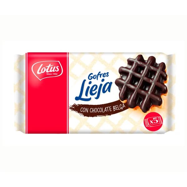 LOTUS Gofres bañados con chocolate belga 5 uds. 287 g. - 0.29 kg - Imagen del producto en Findit