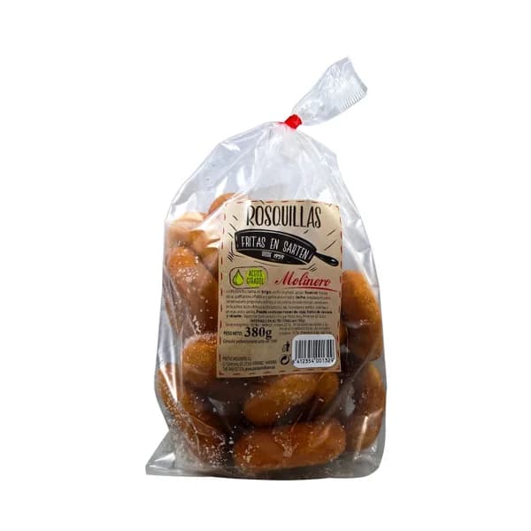 MOLINERO Rosquillas fritas en sartén con aceite de girasol 380 g. - 0.38 kg - Imagen del producto en Findit