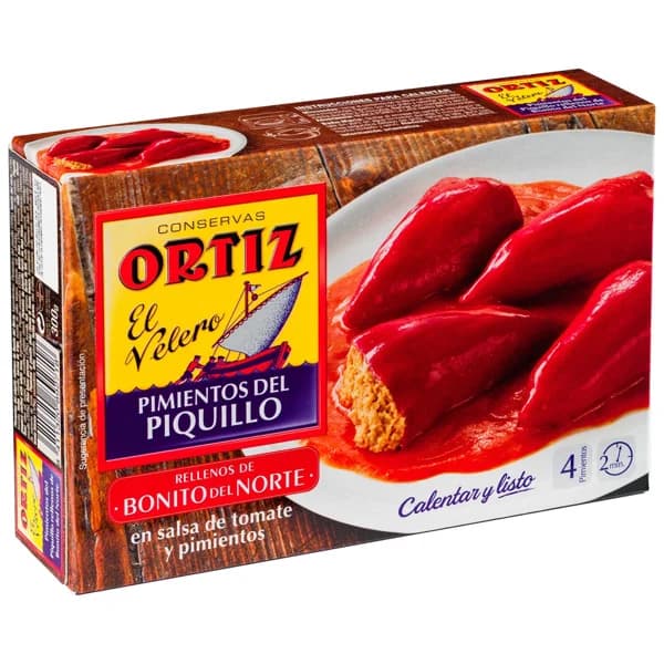 ORTIZ Pimientos del piquillo rellenos de bonito del norte ORTIZ 300 g. - 0.3 kg - Imagen del producto en Findit