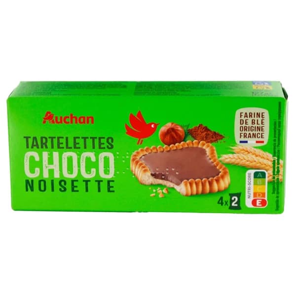 PRODUCTO ALCAMPO Tartaletas de galleta con relleno de chocolate y avellanas, sabor avellana 127 g. - 0.13 kg - Imagen del producto en Findit