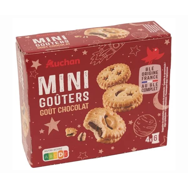 PRODUCTO ALCAMPO Mini galletas con relleno sabor a chocolate 24 uds. - 0.17 kg - Imagen del producto en Findit