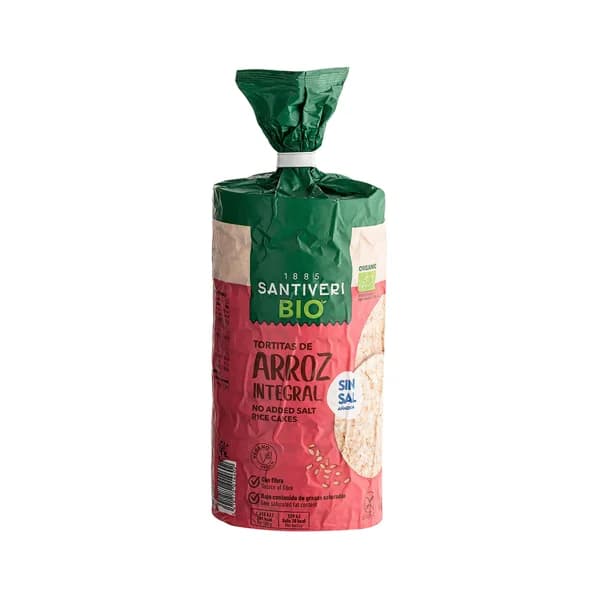 SANTIVERI Tortitas de arroz sin sal añadida ecológicas SANTIVERI BIO 130 g. - 0.1 kg - Imagen del producto en Findit