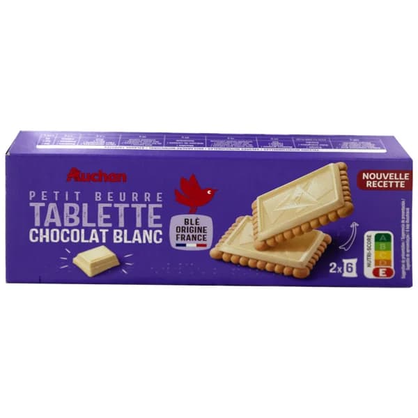 PRODUCTO ALCAMPO Galletas de mantequilla con tableta de chocolate blanco 150 g. - 0.15 kg - Imagen del producto en Findit