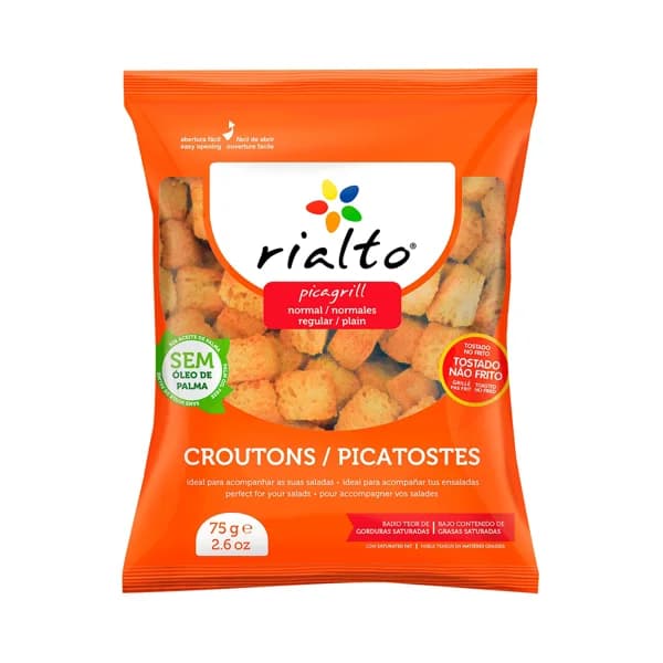 RIALTO Picatostes naturales en forma de cubitos 75 g. - 0.08 kg - Imagen del producto en Findit