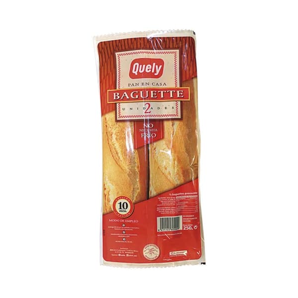 QUELY Baguettes precocidas 2 uds. 250 g. - 0.25 kg - Imagen del producto en Findit