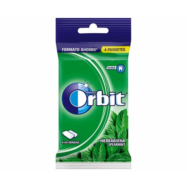 ORBIT Chicles sabor a hierbabuena ORBIT paquete 4 barritas. 56 g. - 0.06 kg - Imagen del producto en Findit