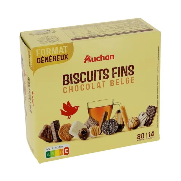 PRODUCTO ALCAMPO Surtido de galletas (14 variedades) con chocolate belga 80 uds 750 g. - 0.75 kg - Imagen del producto en Findit