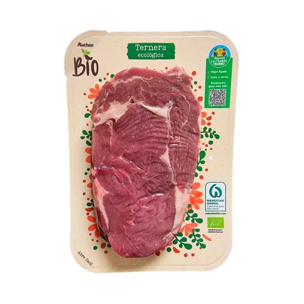 ALCAMPO CULTIVAMOS LO BUENO ECOLÓGICO Entrecot de ternera ecológica, especial plancha o barbacoa - 1 ud - Imagen del producto en Findit