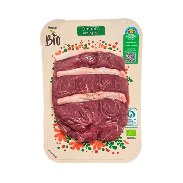 ALCAMPO CULTIVAMOS LO BUENO ECOLÓGICO Escalopines de ternera ecológica, especial plancha o freir - 1 ud - Imagen del producto en Findit