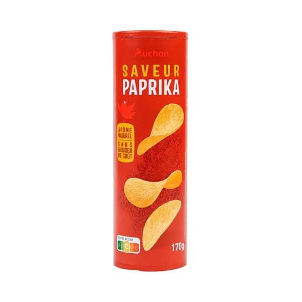 PRODUCTO ALCAMPO Patatas con forma de teja y sabor pimentón 170 g. - 0.17 kg - Imagen del producto en Findit