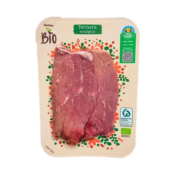 ALCAMPO CULTIVAMOS LO BUENO ECOLÓGICO Filetes de 1ª B de ternera ecológica, especial plancha o freir - 1 ud - Imagen del producto en Findit