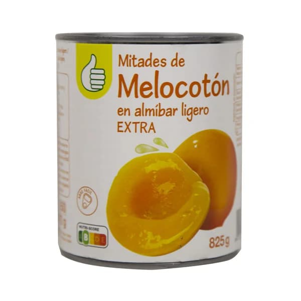 PRODUCTO ECONÓMICO ALCAMPO Mitades de melocotón en almíbar PRODUCTO ECONÓMICO ALCAMPO 480 g. peso neto escurrido - 0.48 kg - Imagen del producto en Findit