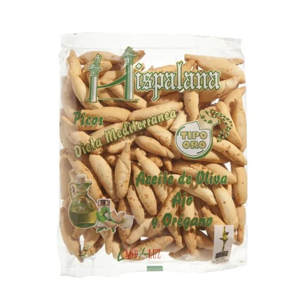 HISPALANA Picos con aceite de oliva, ajo y orégano HISPALANA 210 gr, - 0.21 kg - Imagen del producto en Findit