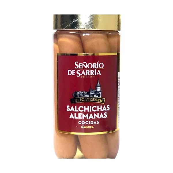 SEÑORÍO DE SARRIÁ Salchichas alemanas cocidas SEÑORÍO DE SARRIÁ frasco de 250 g. - 0.25 kg - Imagen del producto en Findit