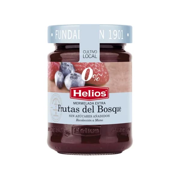 HELIOS Mermelada de frutas del bosque, sin azúcar añadido HELIOS DIET 280 g. - 0.28 kg - Imagen del producto en Findit