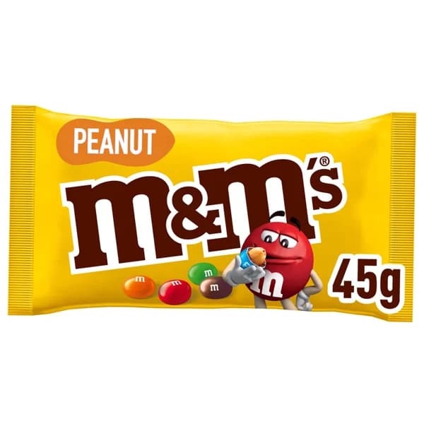 M&M'S Grageados de cacahuete recbiertos de chocolate y azúcar 45 g. - 1 ud - Imagen del producto en Findit