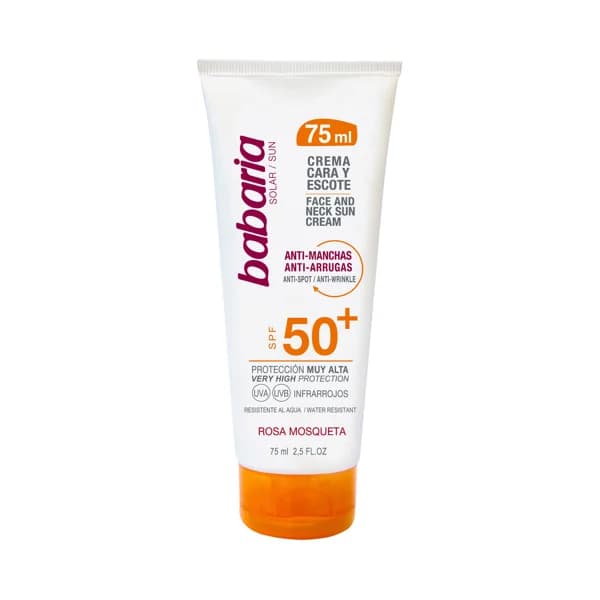 BABARIA Protector solar facial, con acción anti manchas y anti arrugas y FPS 50+ (muy alto) BABARIA 75 ml. - 0.08 l - Imagen del producto en Findit